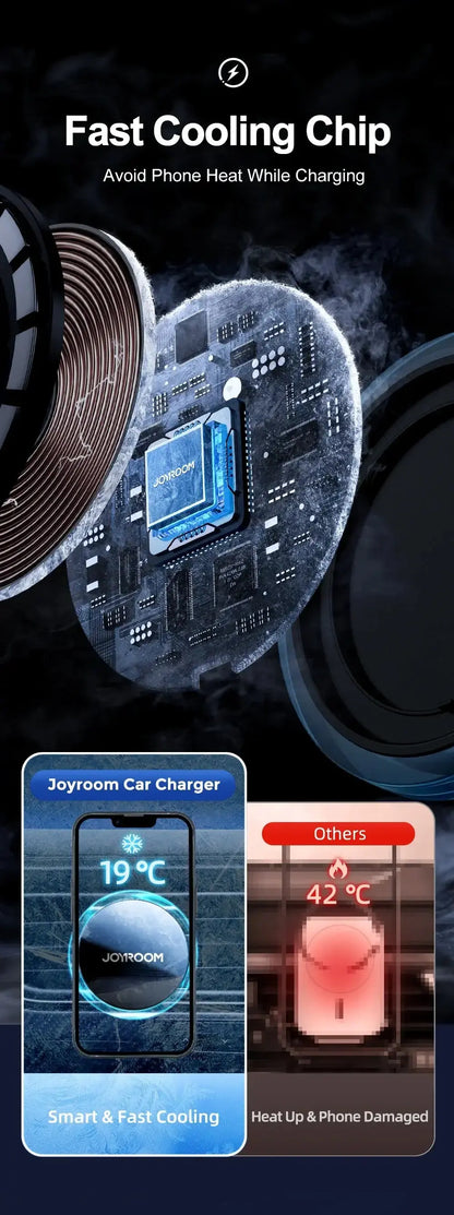 Support de téléphone magnétique pour voiture Joyroom, chargeur sans fil pour iPhone 15 14 13 Pro Max Bantout.prod