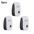 Set of 3 ultrasonic pest repellers designed to deter mice, insects, and other pests effectively.